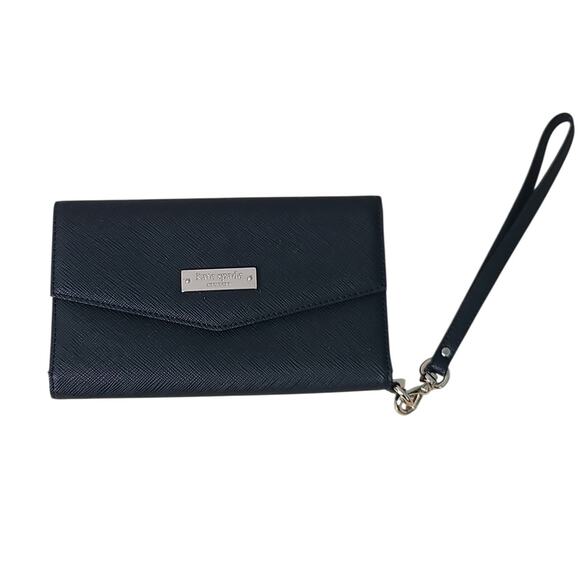 Kate Spade New York Black Cell Phone Trifold Wallet 7 x 4 x 1 - Picture 1 of 7